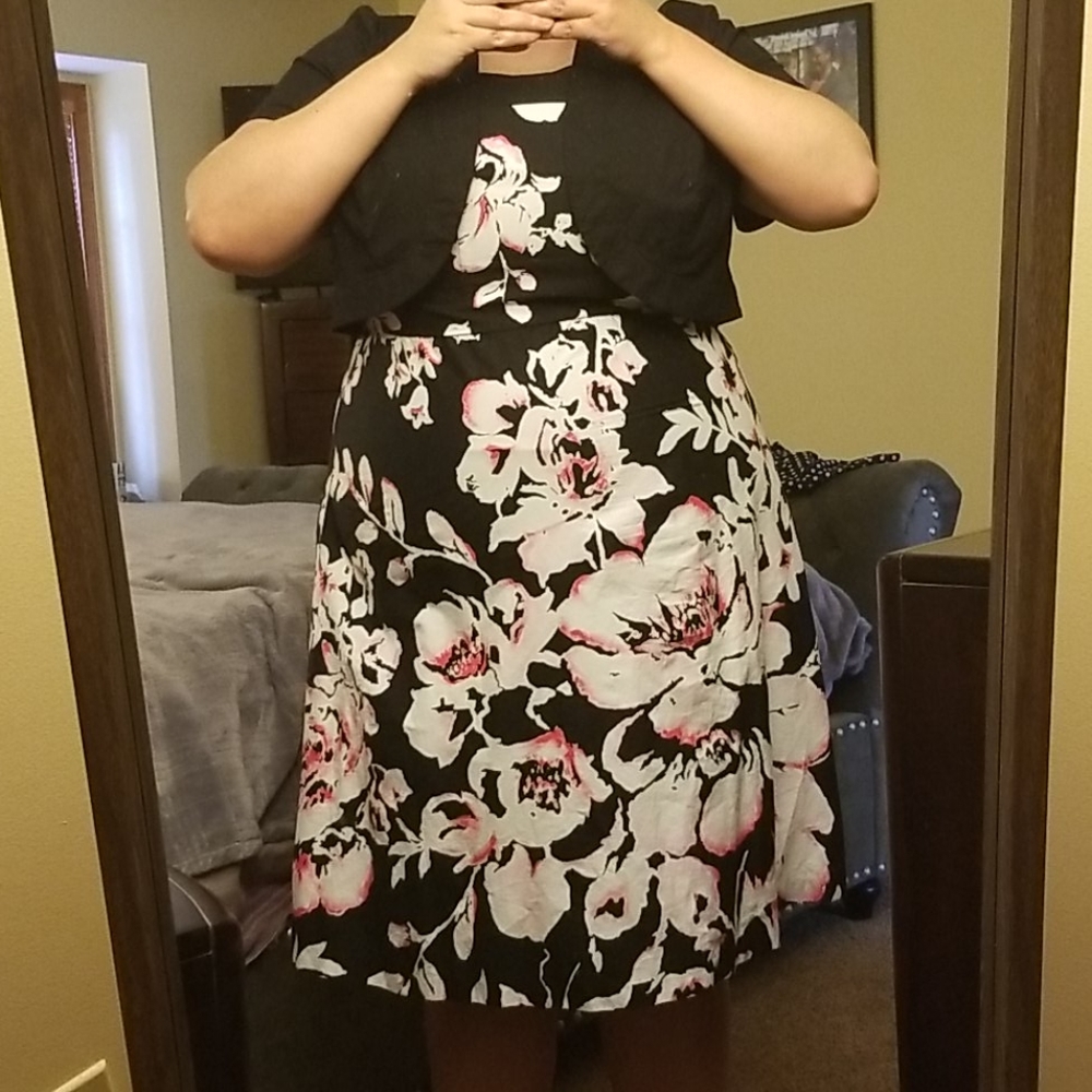 SOLD - Dress with Shrug